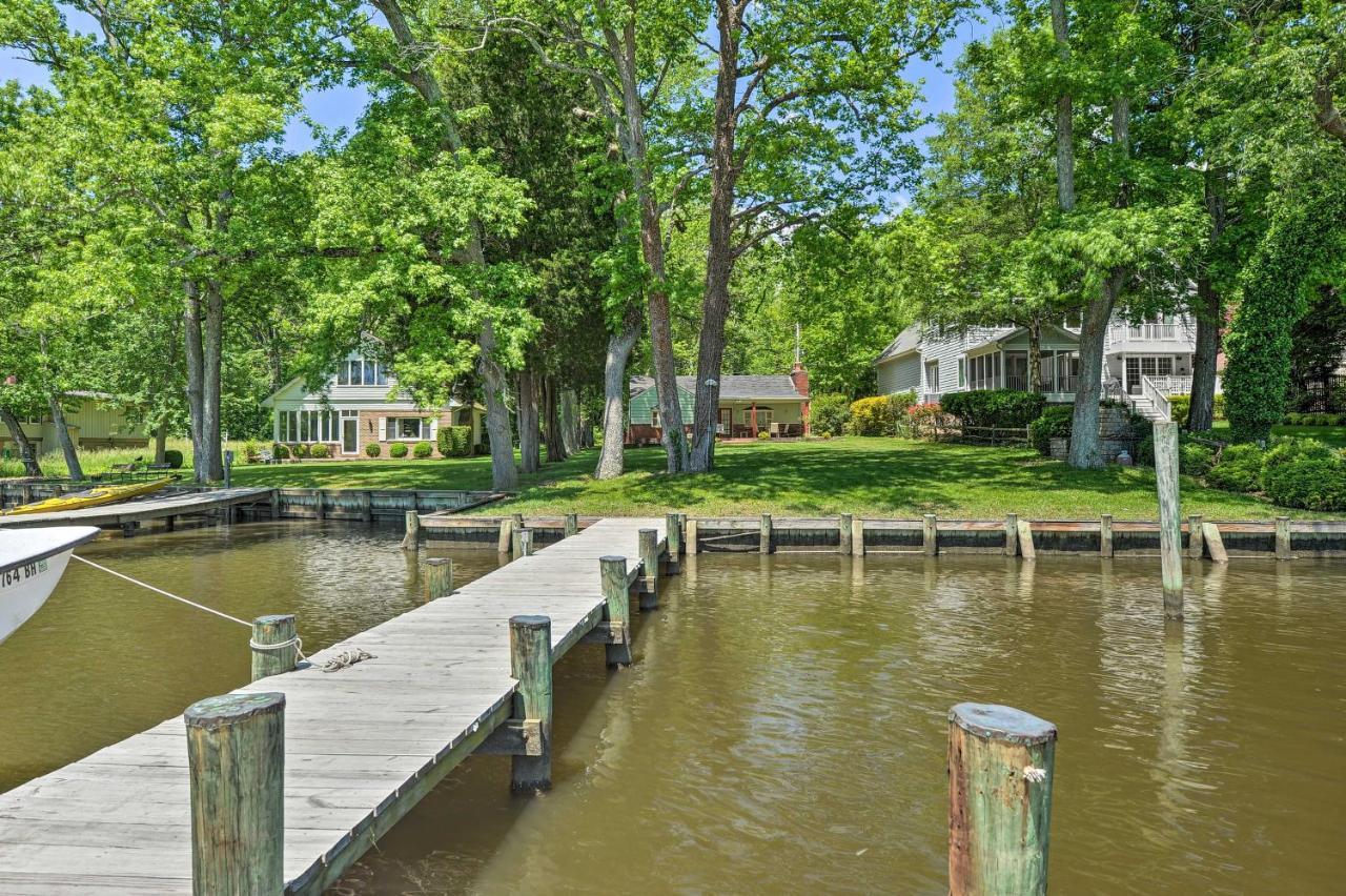 Waterfront Annapolis Home Fire Pit And Fishing Pier Exterior foto