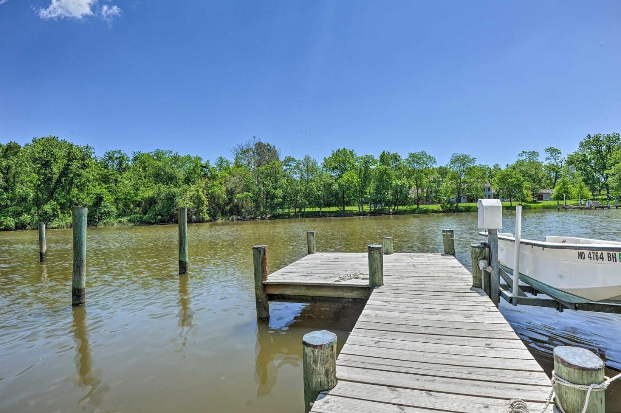 Waterfront Annapolis Home Fire Pit And Fishing Pier Exterior foto